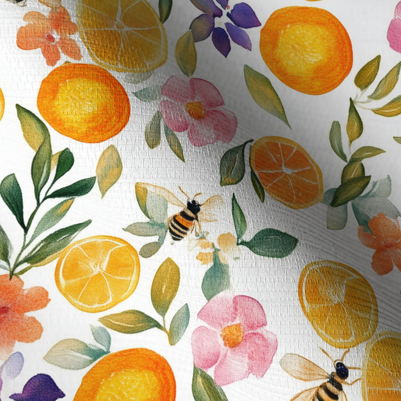 Citrus Serenade Faux Grasscloth Wallpaper - Lemon Park