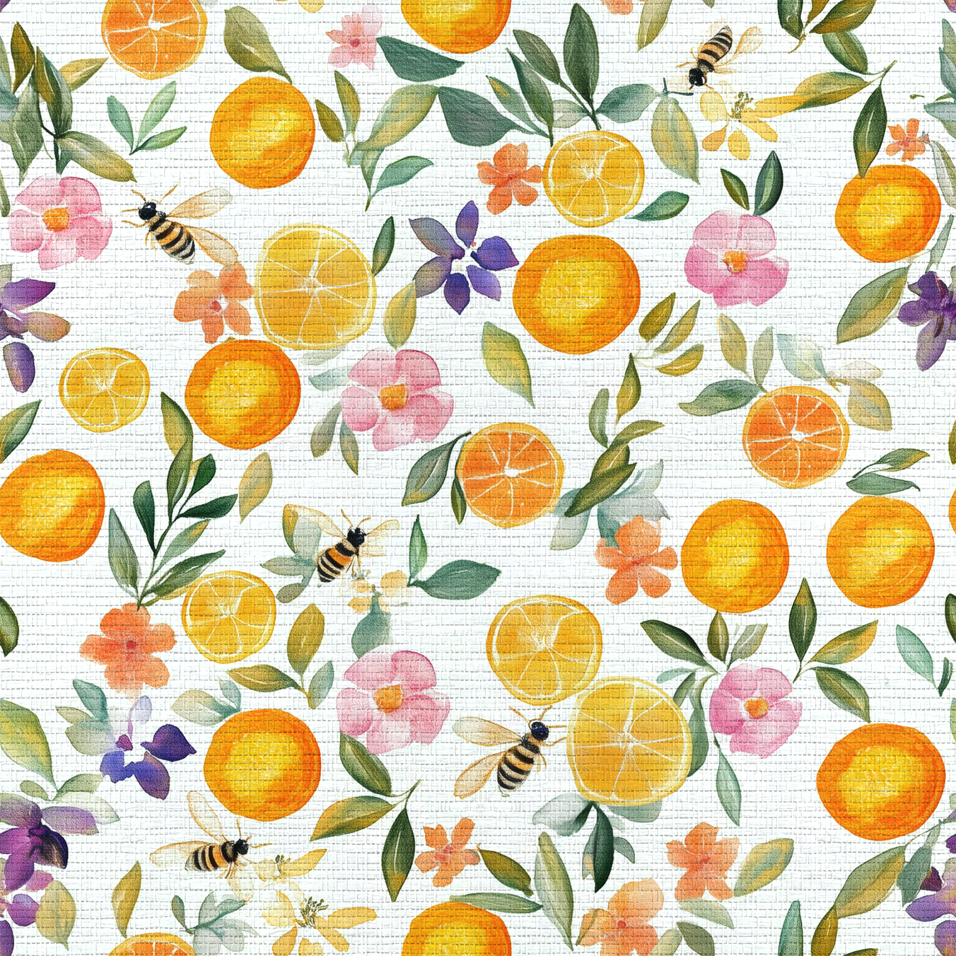 Citrus Serenade Faux Grasscloth Wallpaper - Lemon Park