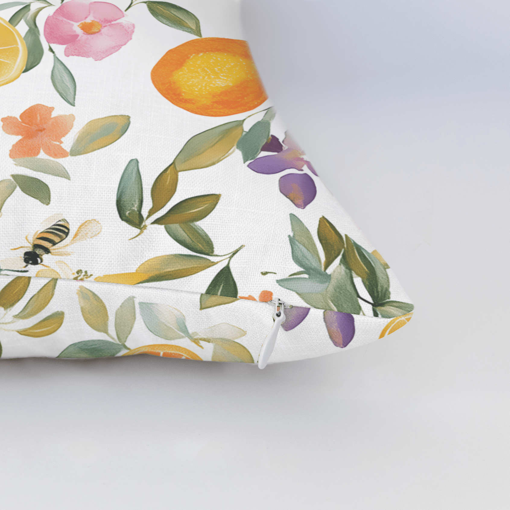 Citrus Serenade Throw Pillow - Lemon Park