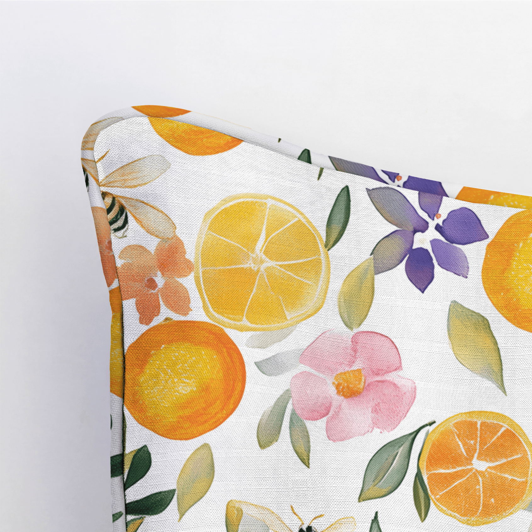 Citrus Serenade Throw Pillow - Lemon Park