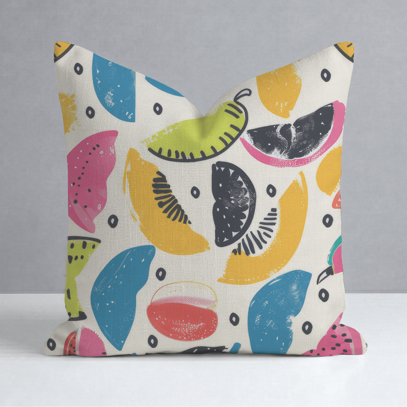 Citrus Sienna Throw Pillow - Lemon Park