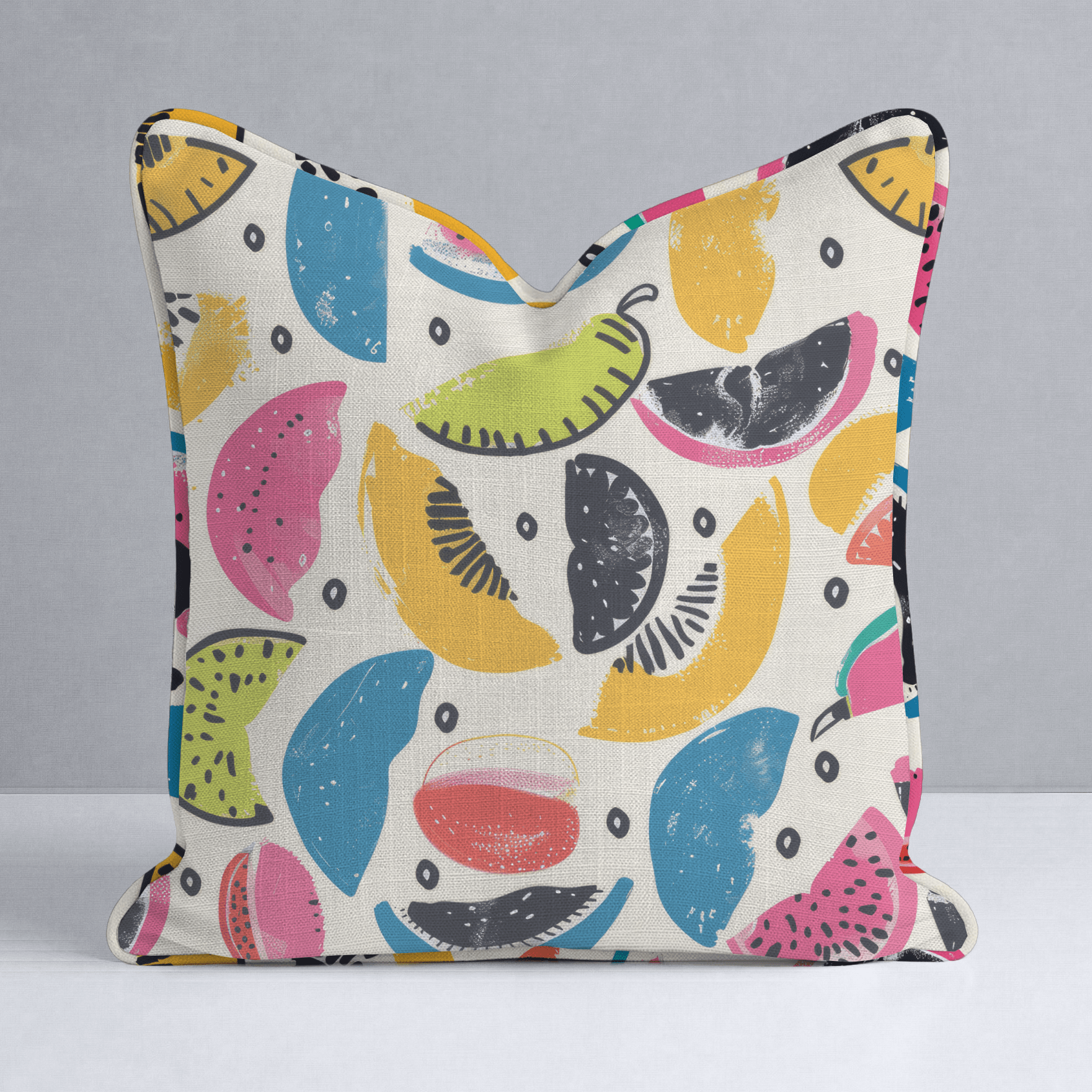 Citrus Sienna Throw Pillow - Lemon Park