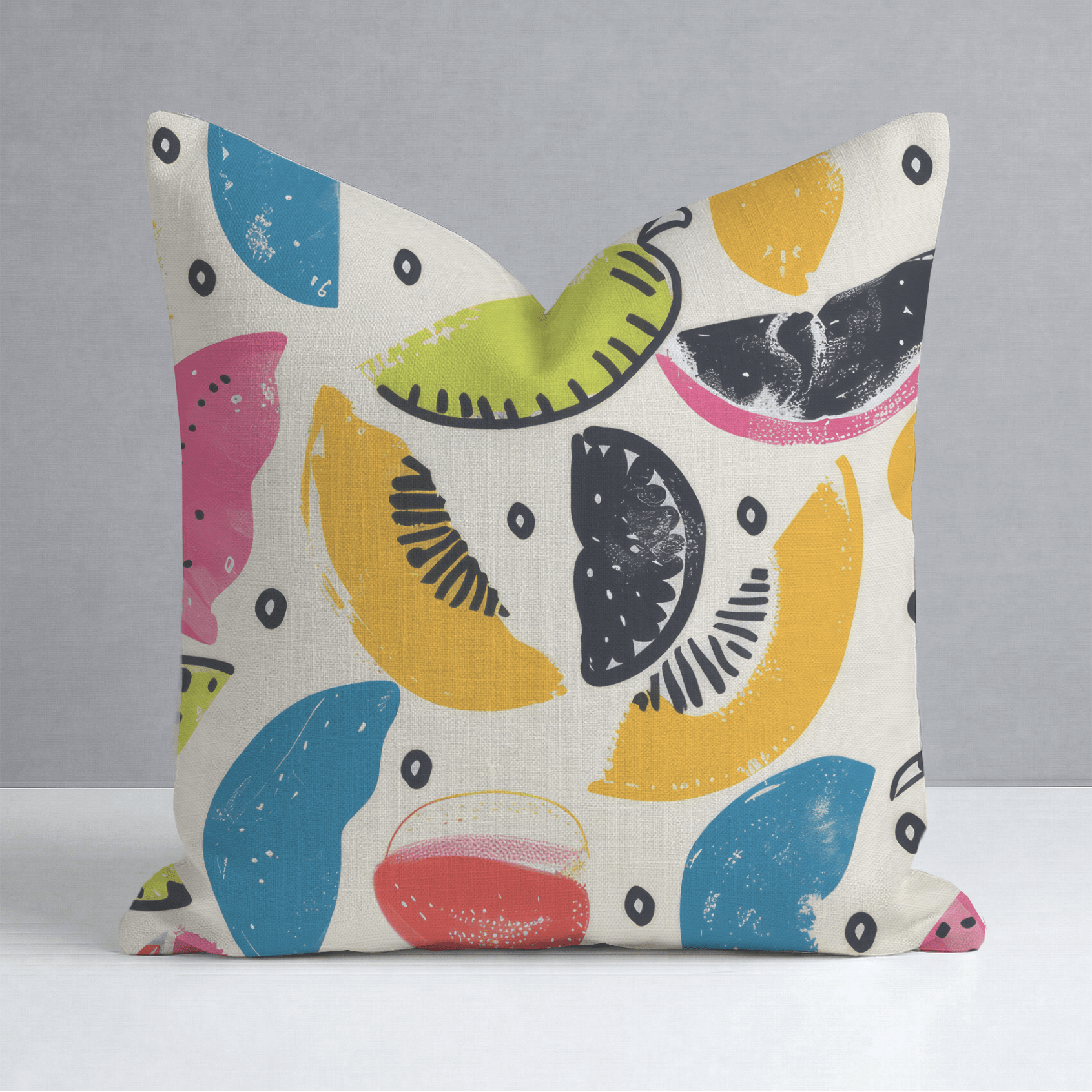 Citrus Sienna Throw Pillow - Lemon Park