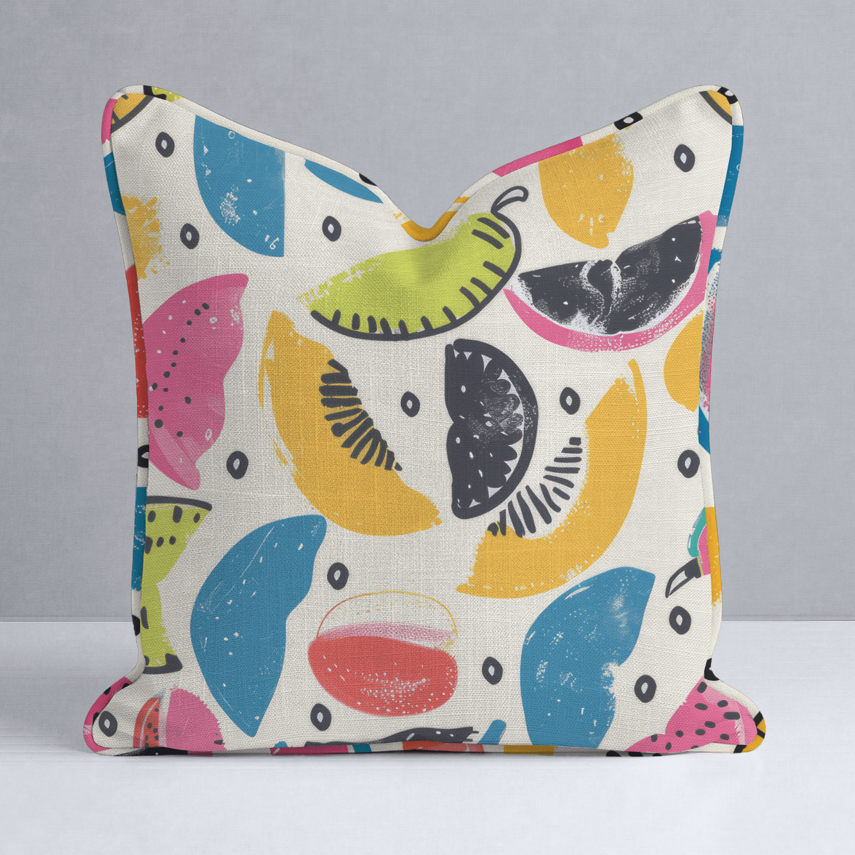 Citrus Sienna Throw Pillow - Lemon Park