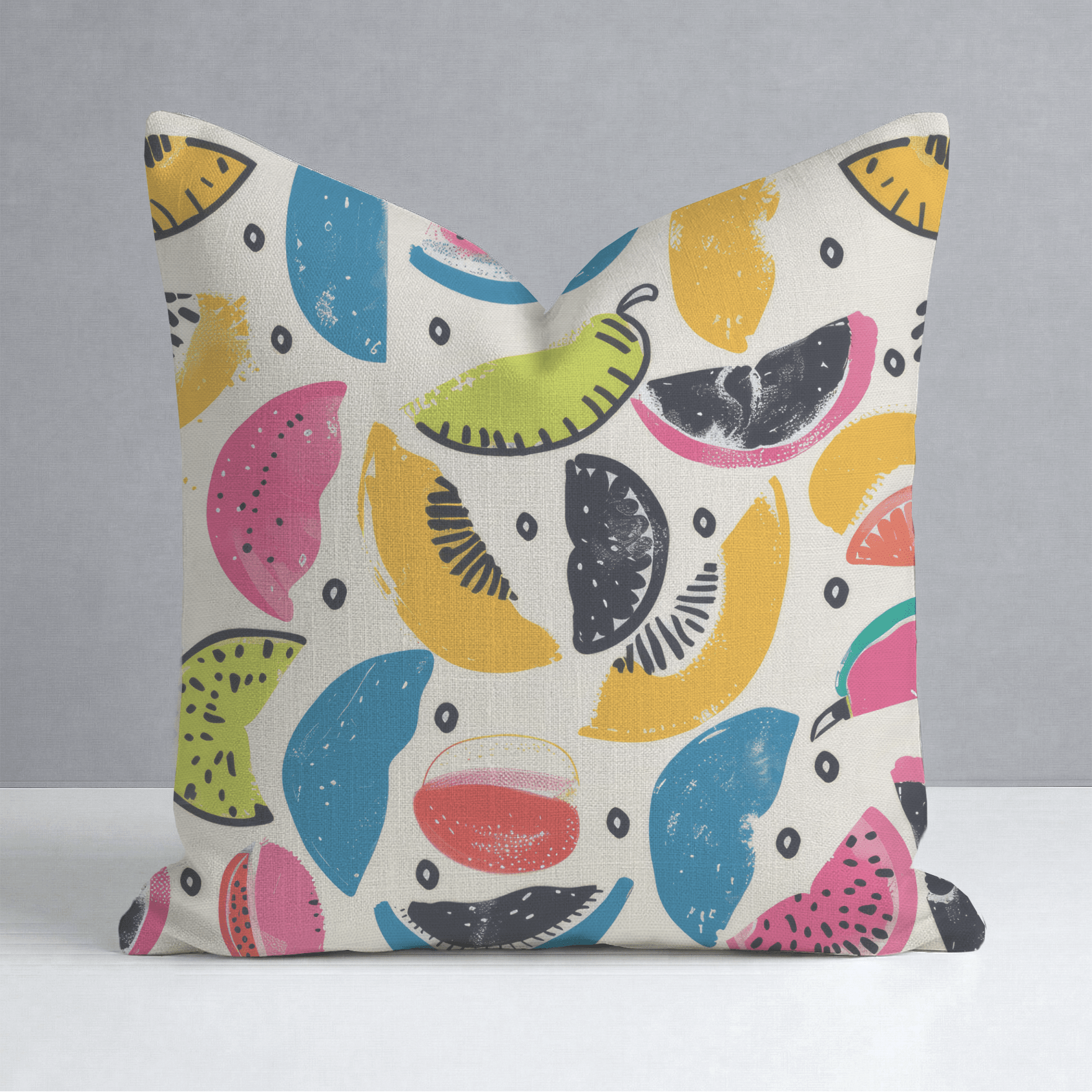 Citrus Sienna Throw Pillow - Lemon Park