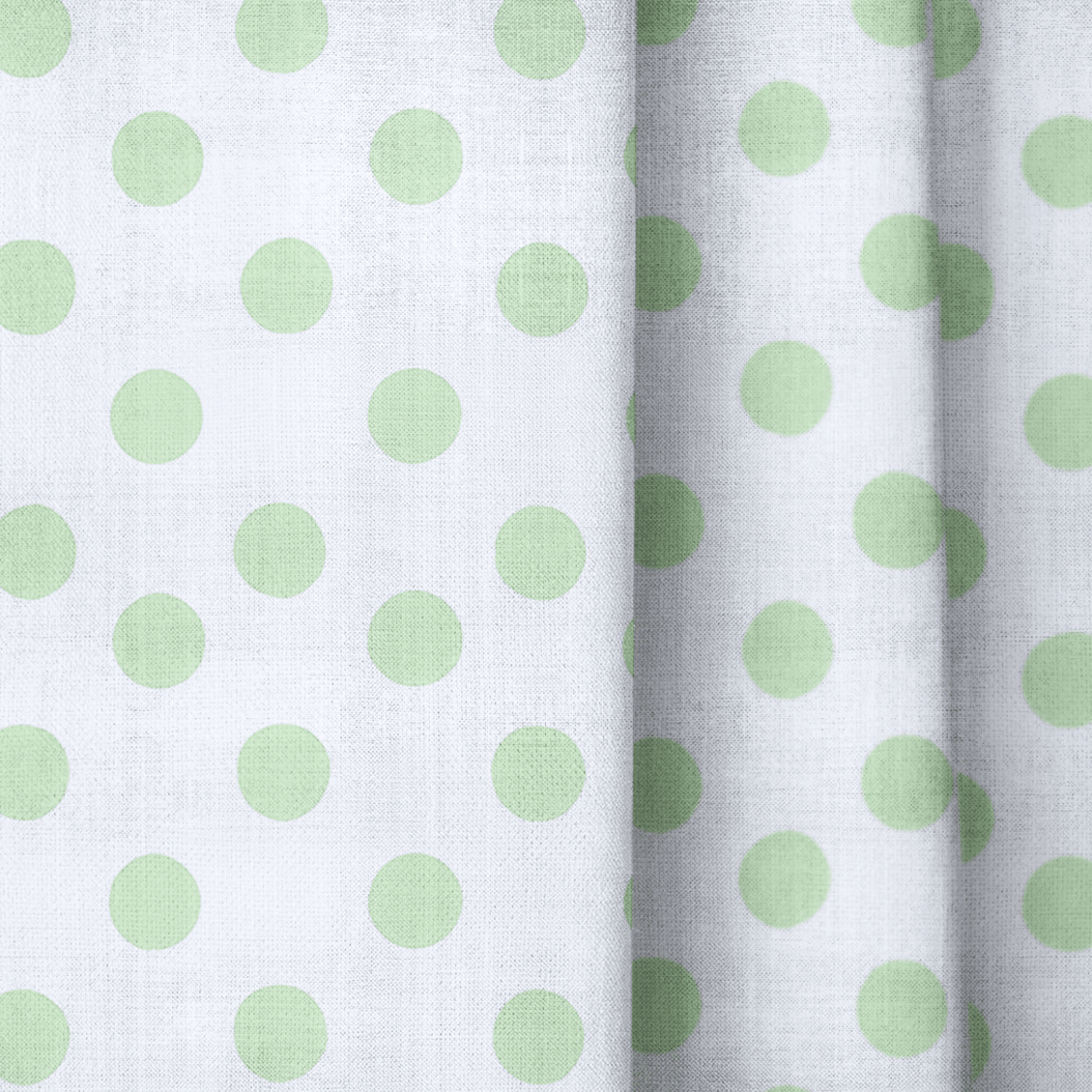 Classic Green Dots - Drapery - Lemon Park