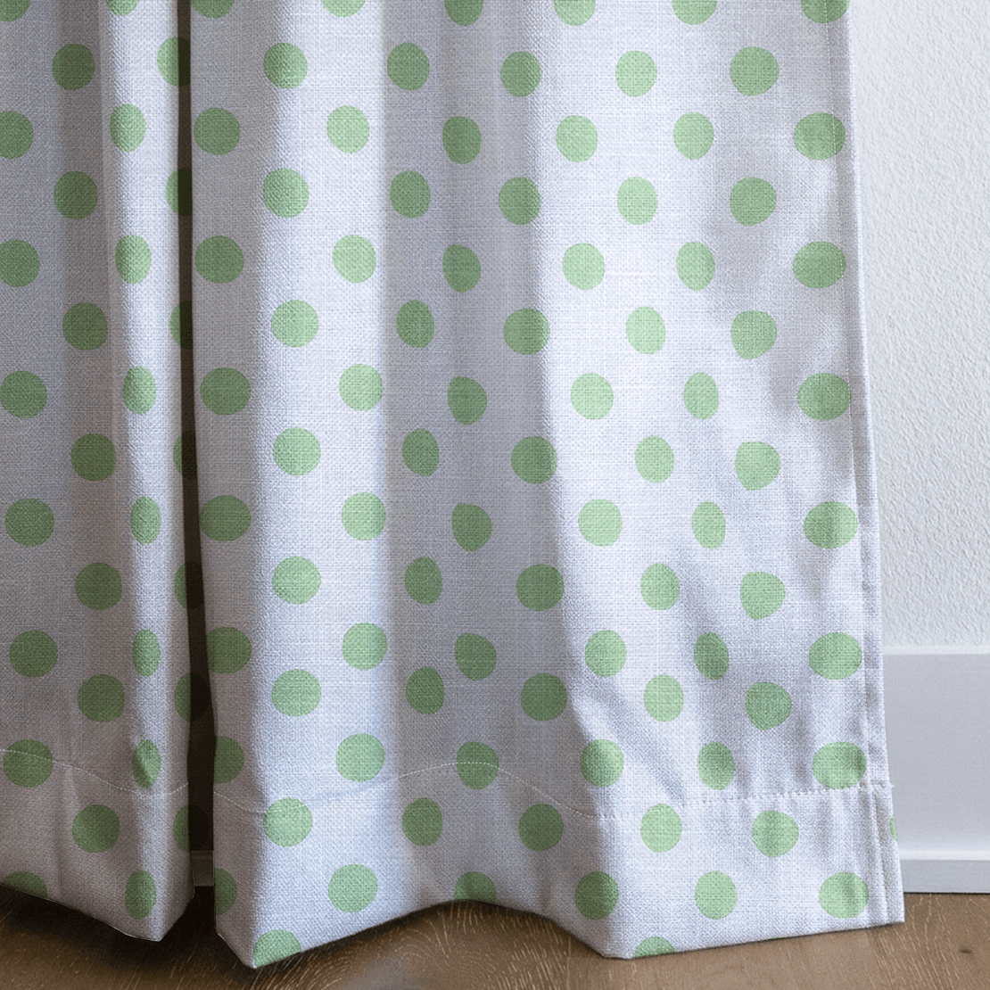 Classic Green Dots - Drapery - Lemon Park