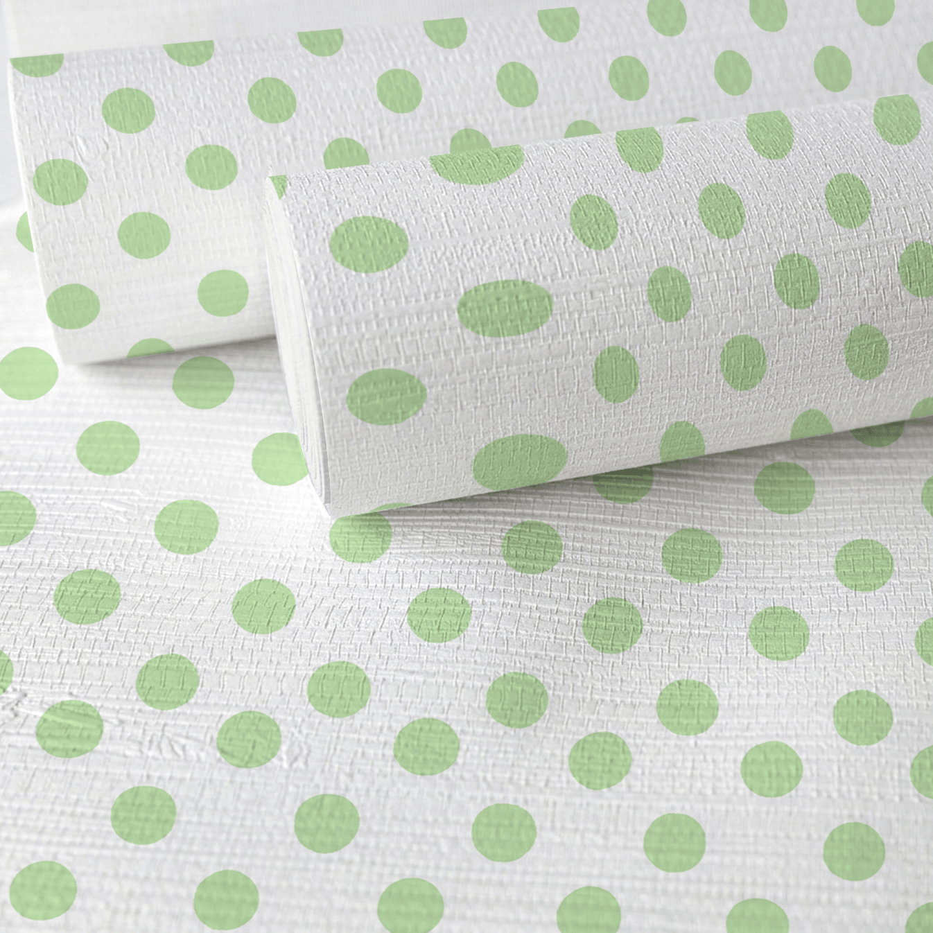 Classic Green Dots Faux Grasscloth Wallpaper - Lemon Park