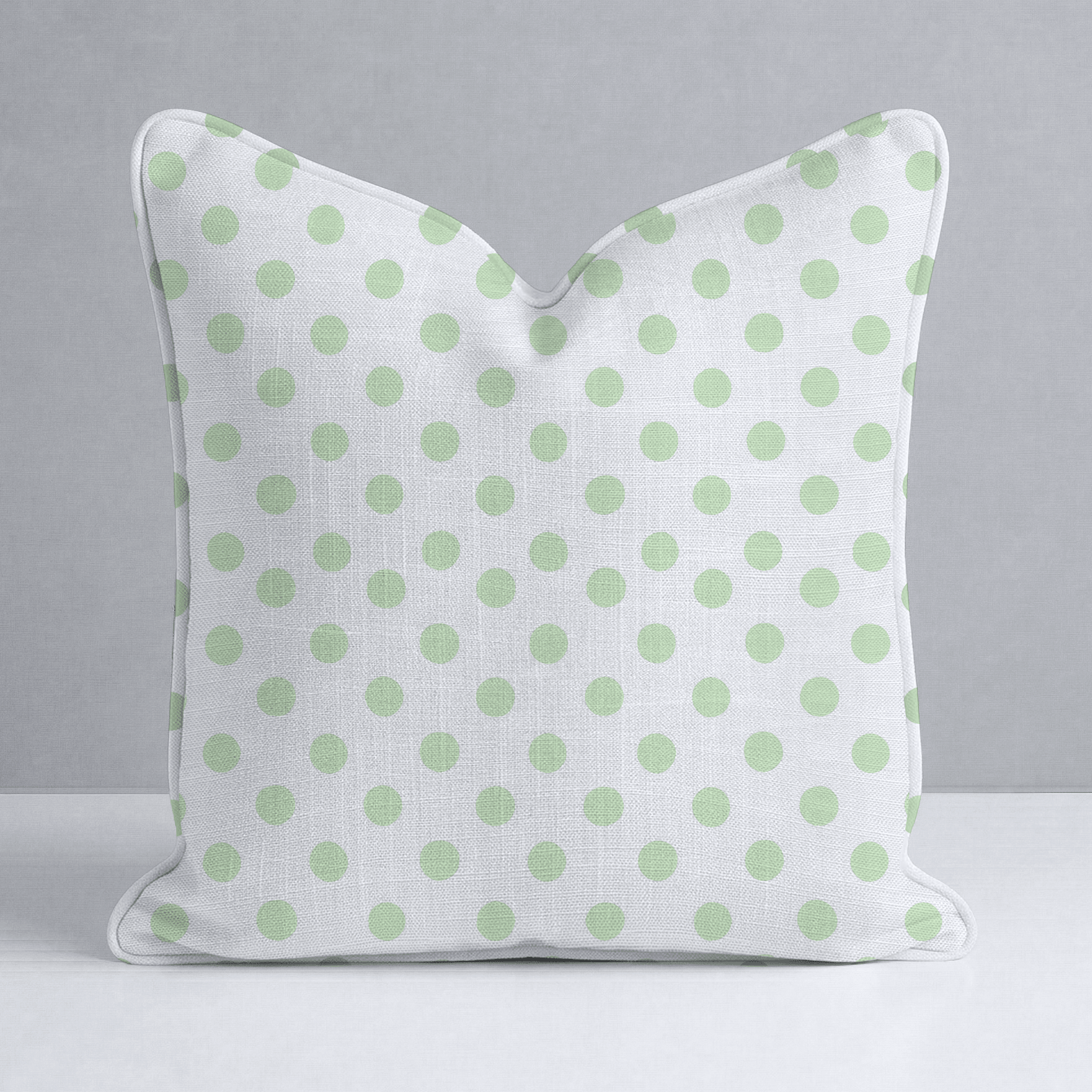 Classic Green Dots Throw Pillow - Lemon Park
