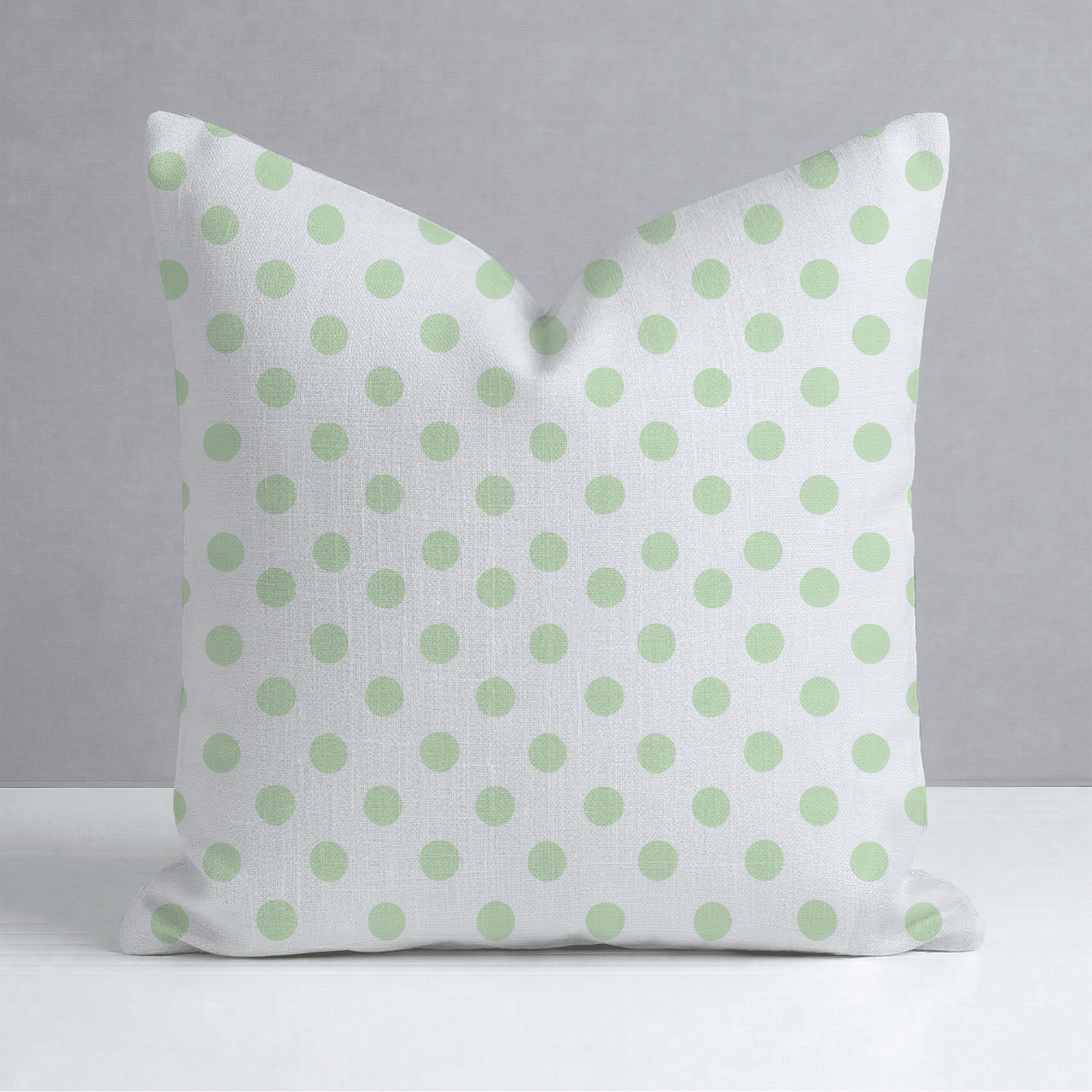 Classic Green Dots Throw Pillow - Lemon Park
