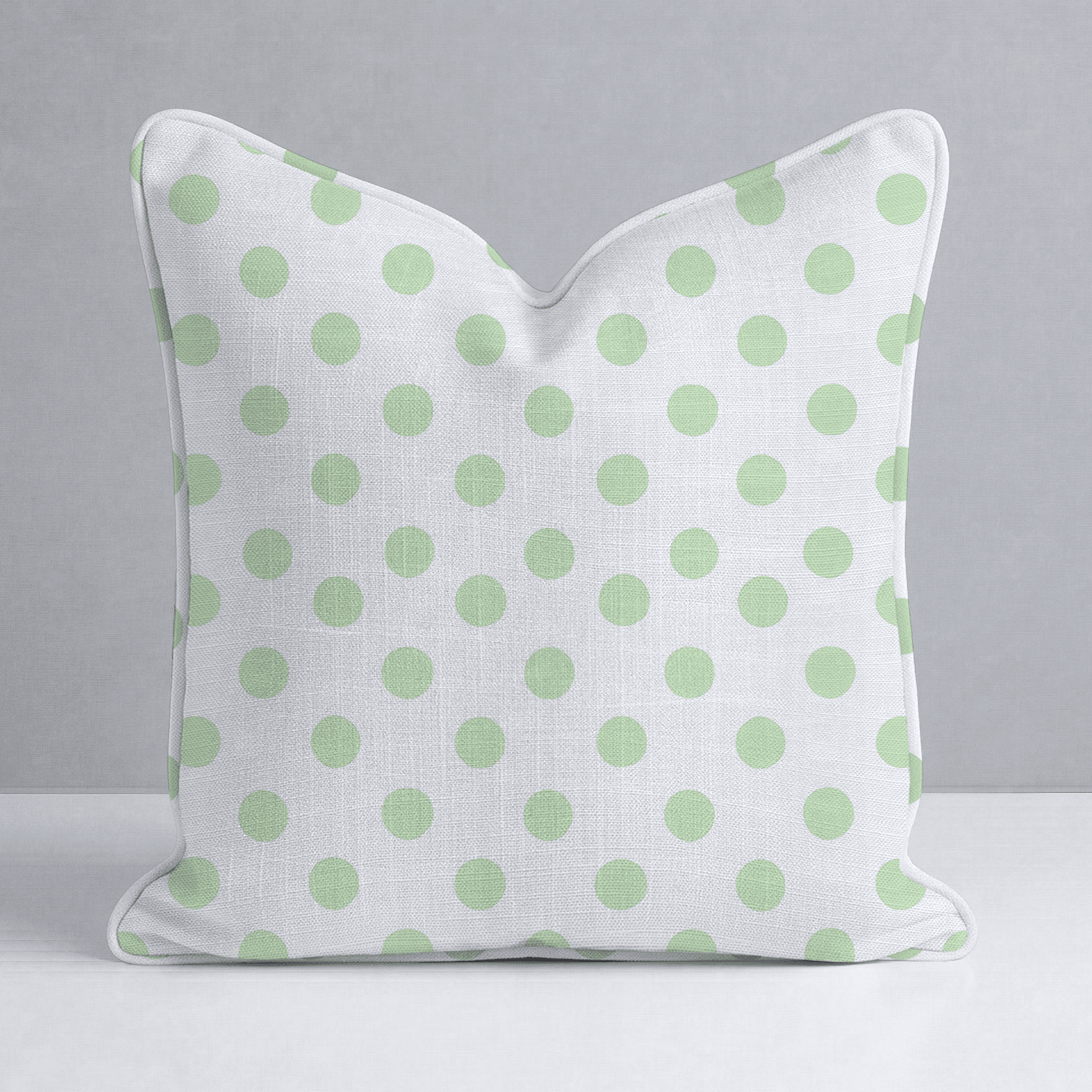 Classic Green Dots Throw Pillow - Lemon Park
