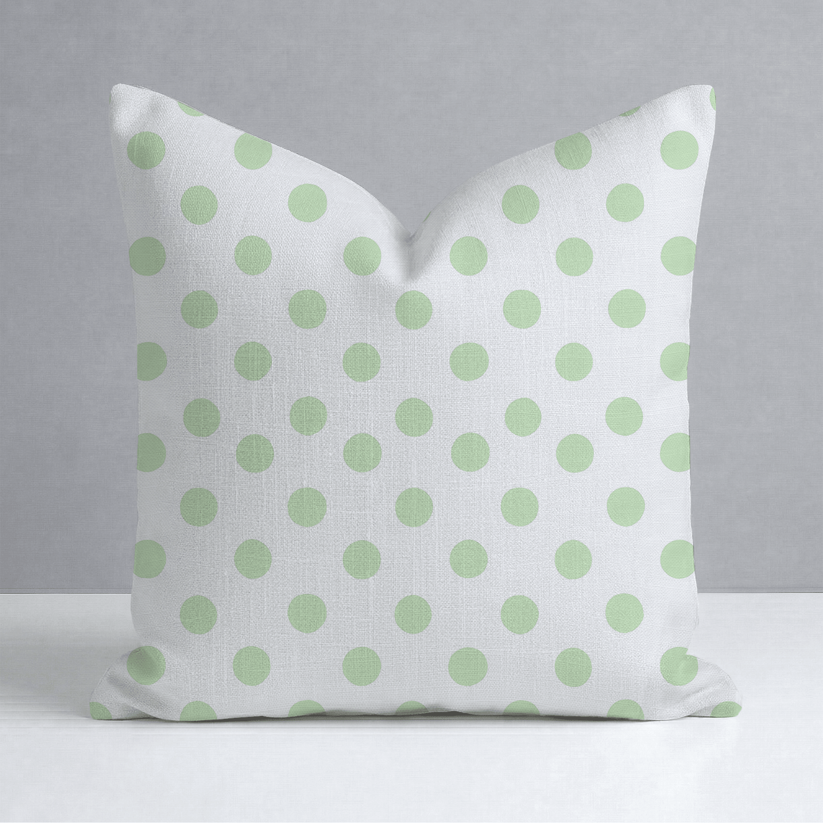 Classic Green Dots Throw Pillow - Lemon Park