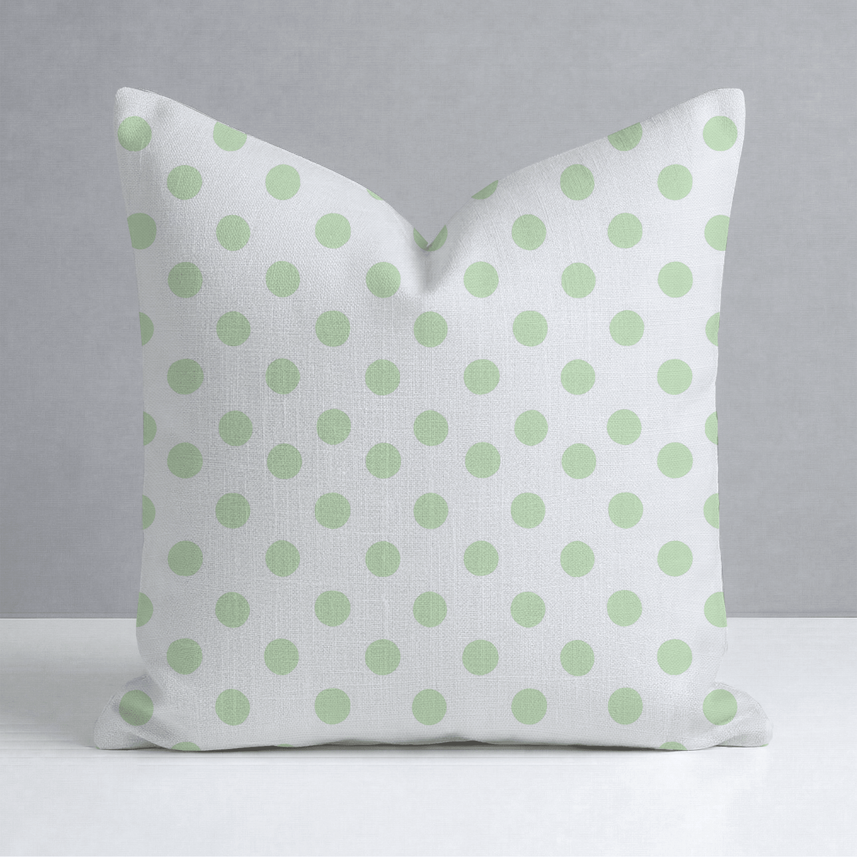 Classic Green Dots Throw Pillow - Lemon Park