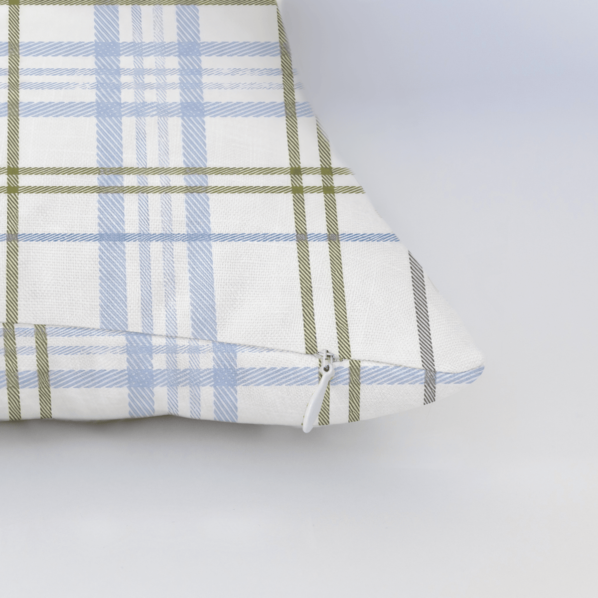 Classic Harmony Cream Plaid Throw Pillow - Lemon Park