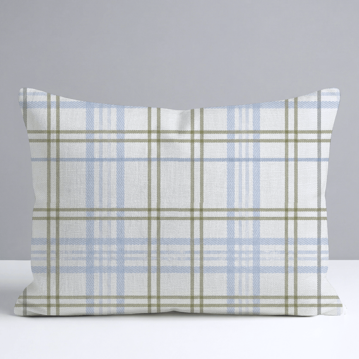 Classic Harmony Cream Plaid Throw Pillow - Lemon Park