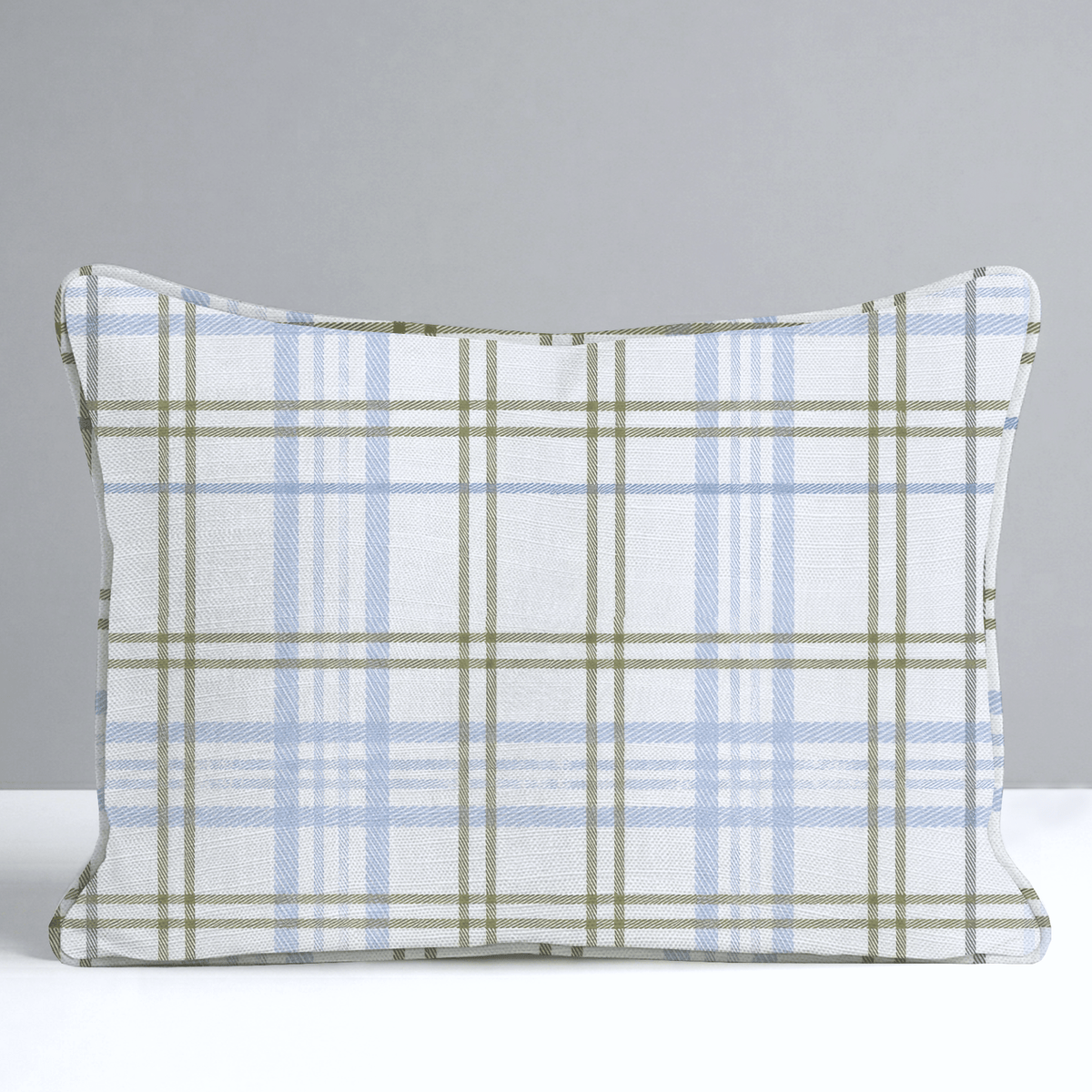 Classic Harmony Cream Plaid Throw Pillow - Lemon Park