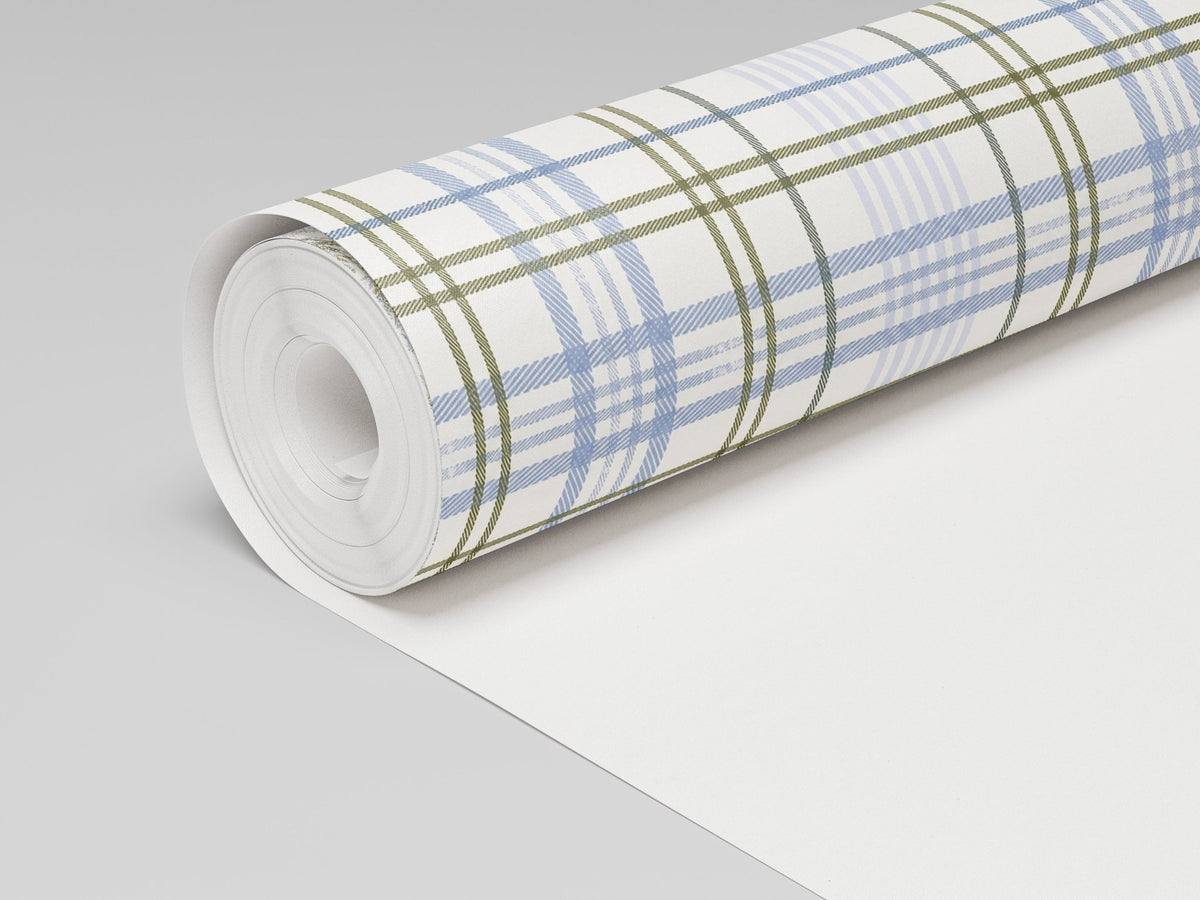 Classic Harmony Cream Plaid Wallpaper - Lemon Park