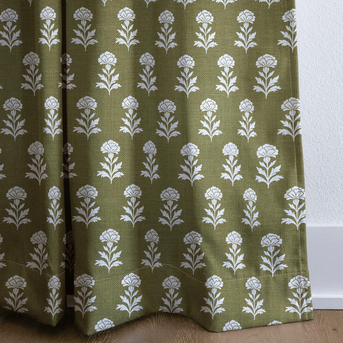 Classic Harmony Green Motif - Drapery - Lemon Park