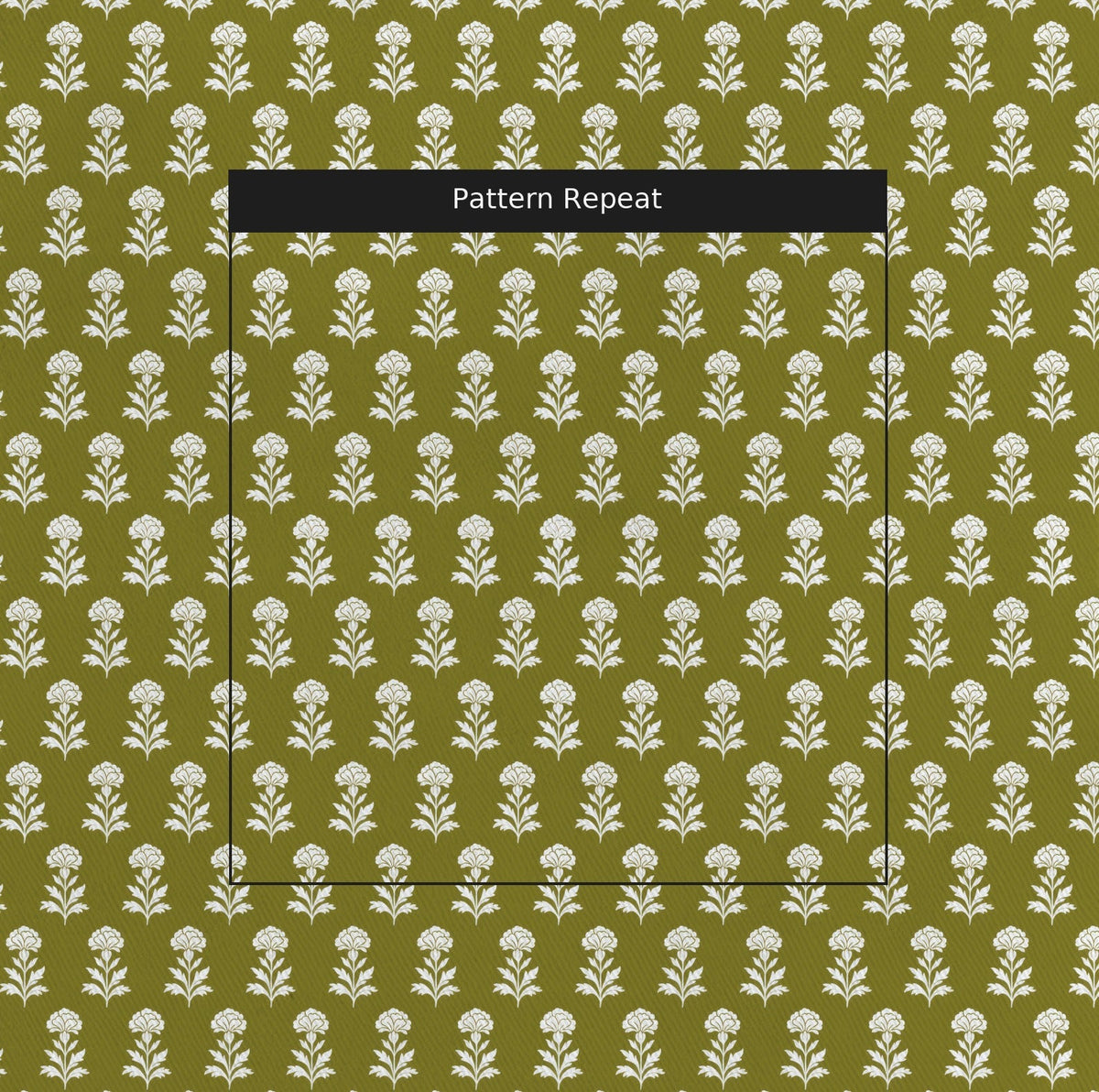Classic Harmony Green Motif - Fabric - Lemon Park