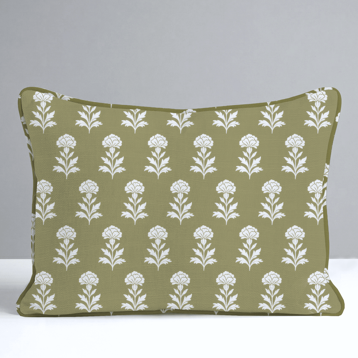 Classic Harmony Green Motif Throw Pillow - Lemon Park