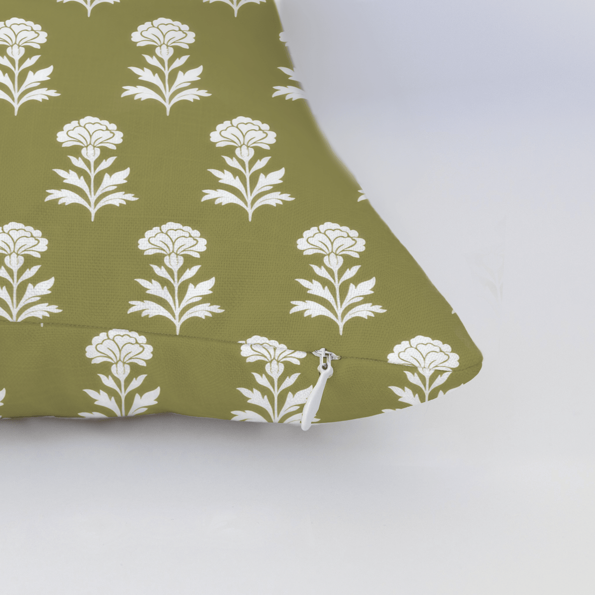 Classic Harmony Green Motif Throw Pillow - Lemon Park