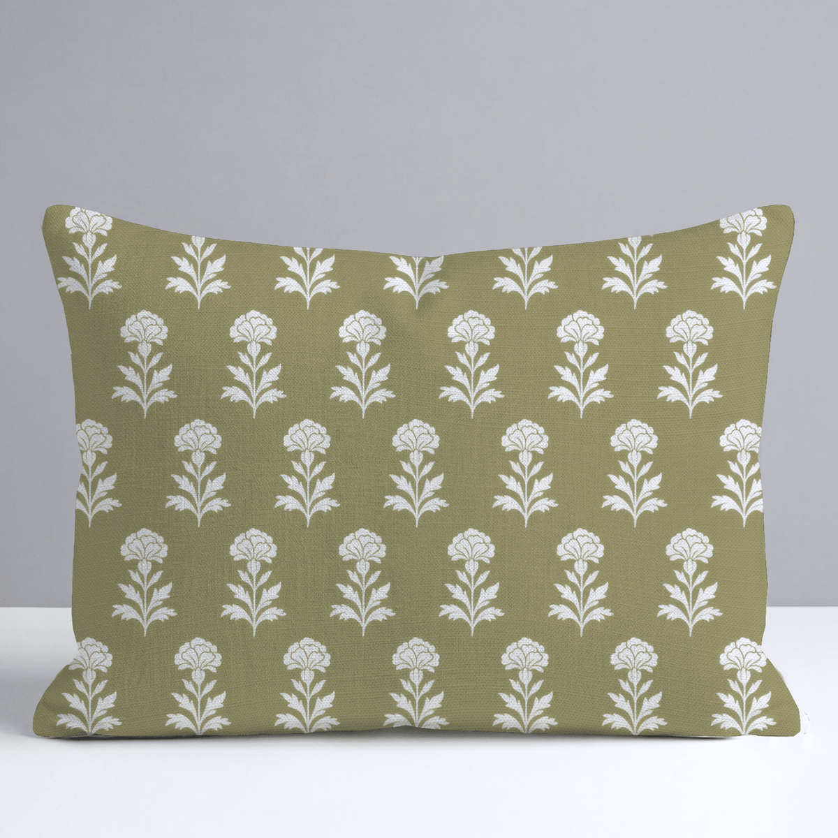 Classic Harmony Green Motif Throw Pillow - Lemon Park