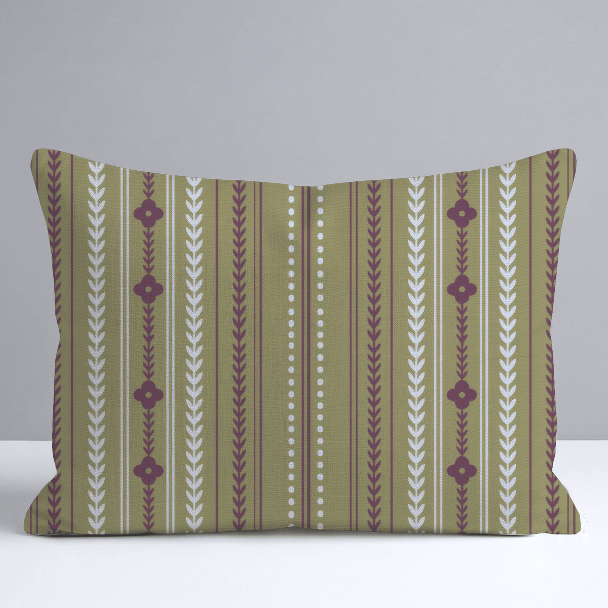 Classic Harmony Green Trellis Throw Pillow - Lemon Park