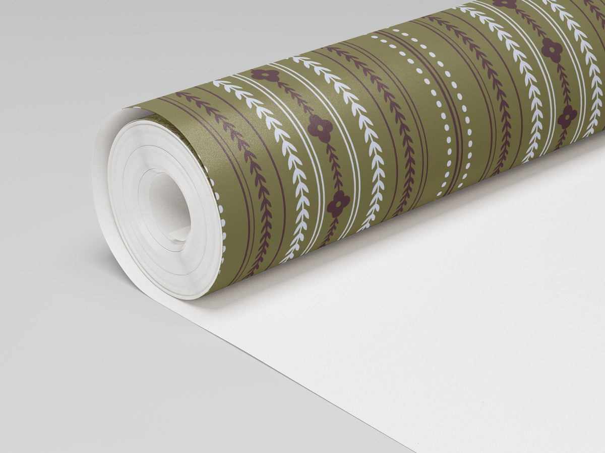 Classic Harmony Green Trellis Wallpaper - Lemon Park