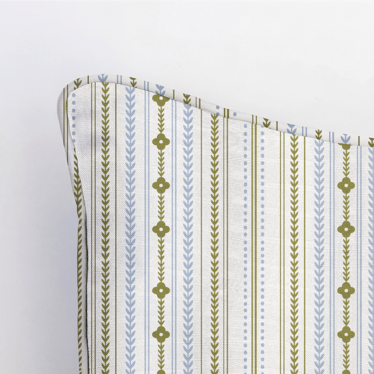 Classic Harmony Linen Trellis Throw Pillow - Lemon Park