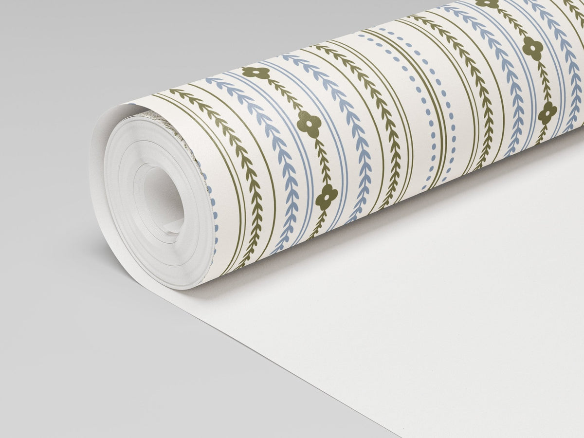 Classic Harmony Linen Trellis Wallpaper - Lemon Park