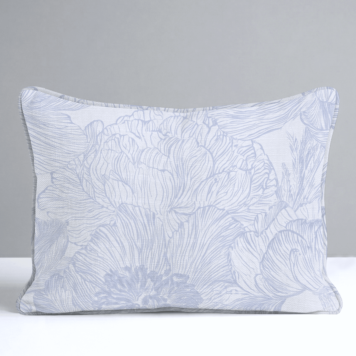Classic Harmony Perwinkle Peony Throw Pillow - Lemon Park