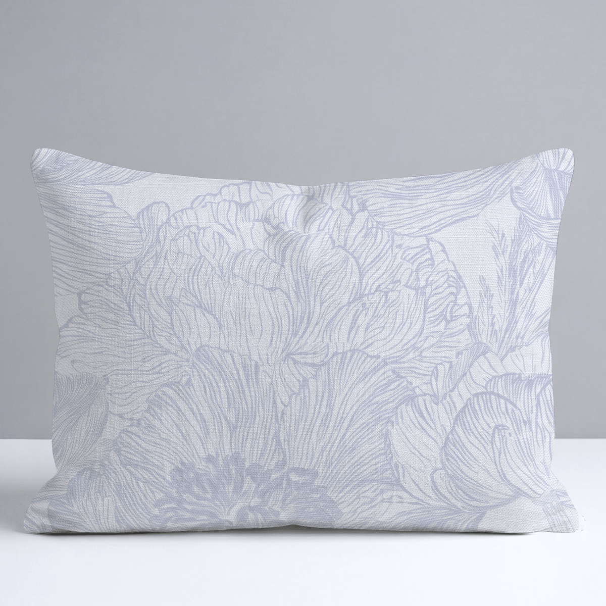 Classic Harmony Perwinkle Peony Throw Pillow - Lemon Park