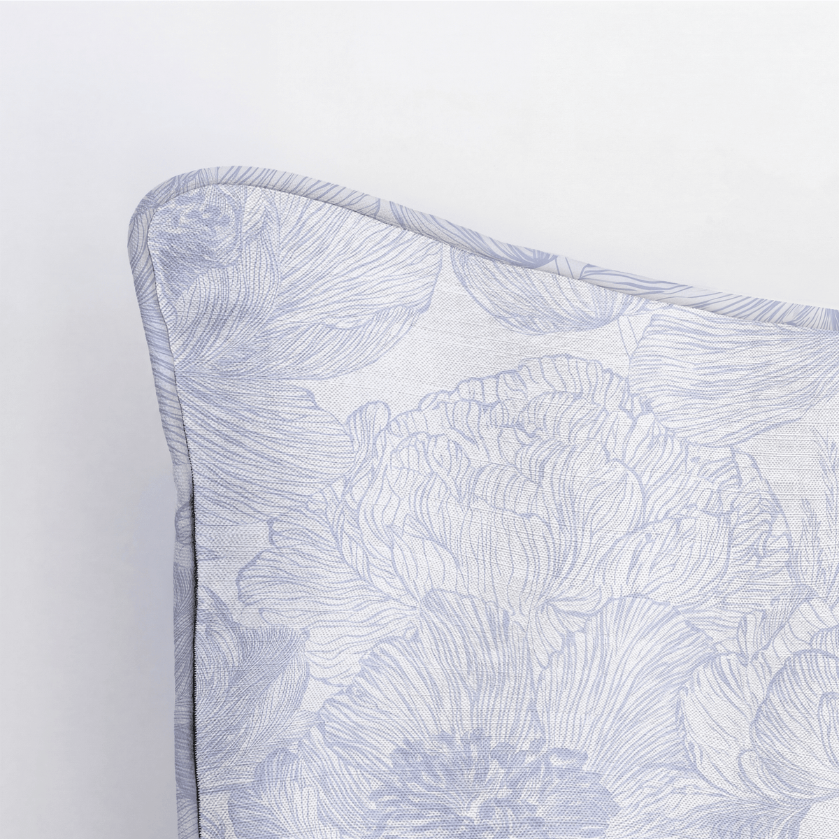 Classic Harmony Perwinkle Peony Throw Pillow - Lemon Park