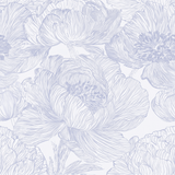 Classic Harmony Perwinkle Peony Wallpaper - Lemon Park