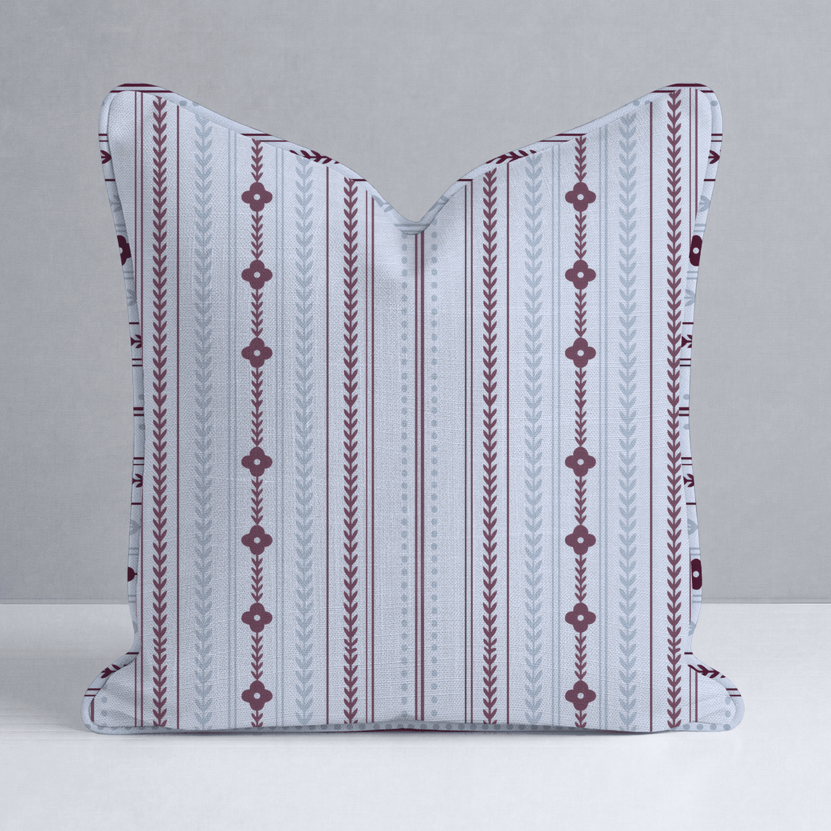 Classic Harmony Perwinkle Trellis Throw Pillow - Lemon Park