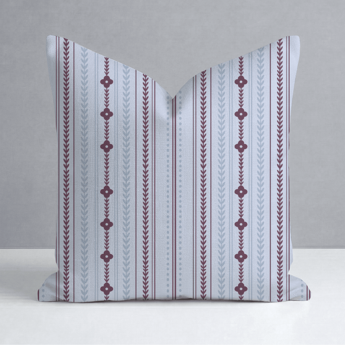 Classic Harmony Perwinkle Trellis Throw Pillow - Lemon Park
