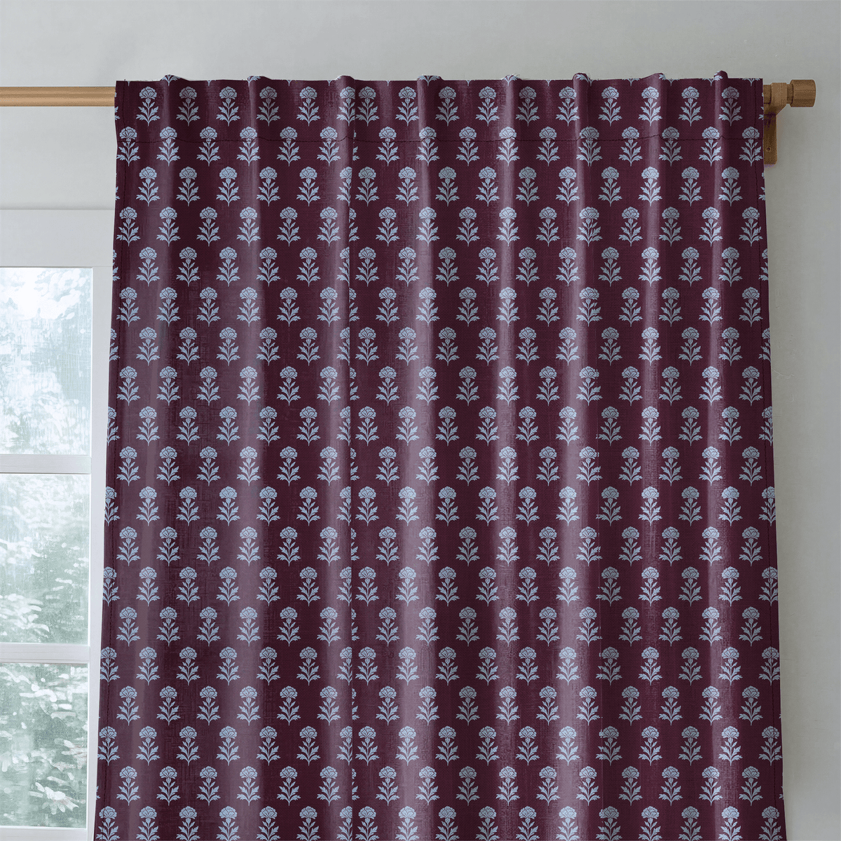 Classic Harmony Plum Motif - Drapery - Lemon Park