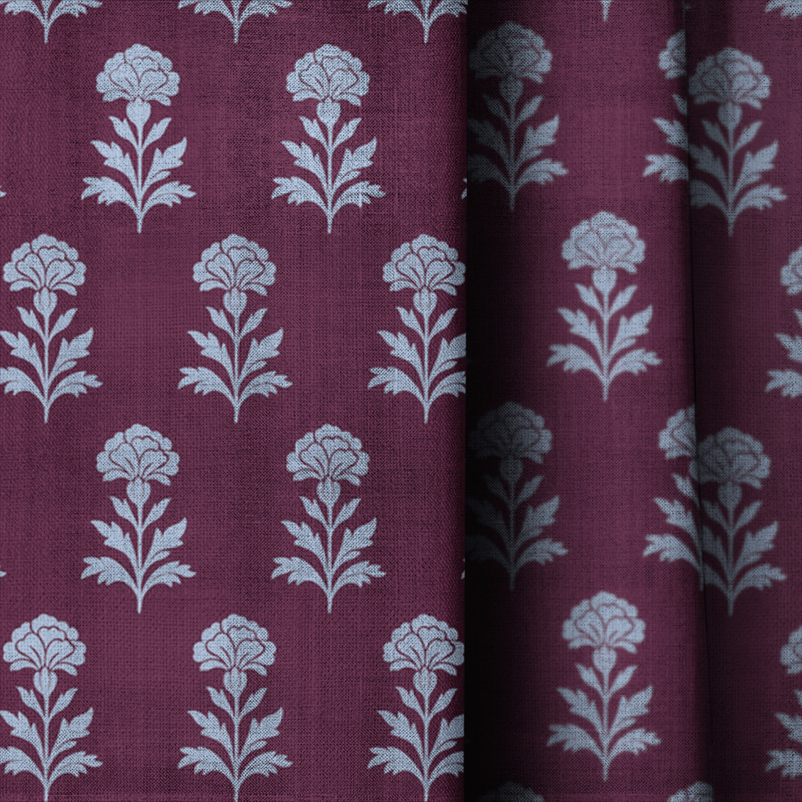 Classic Harmony Plum Motif - Drapery - Lemon Park