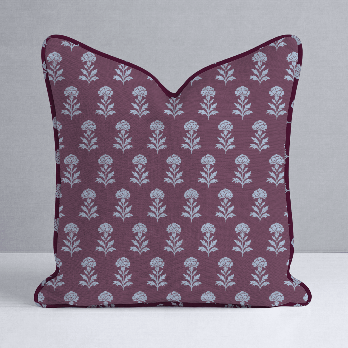 Classic Harmony Plum Motif Throw Pillow - Lemon Park