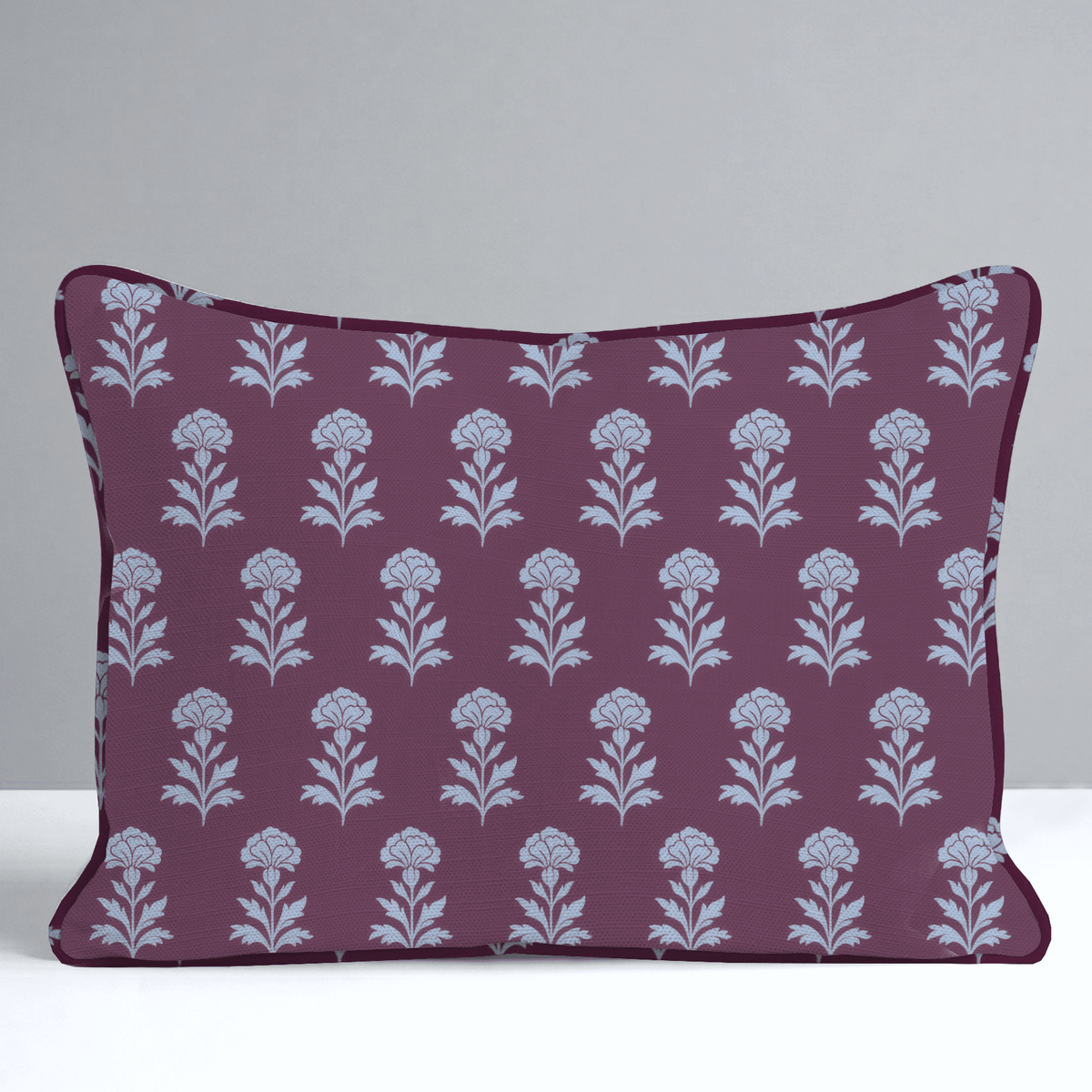 Classic Harmony Plum Motif Throw Pillow - Lemon Park