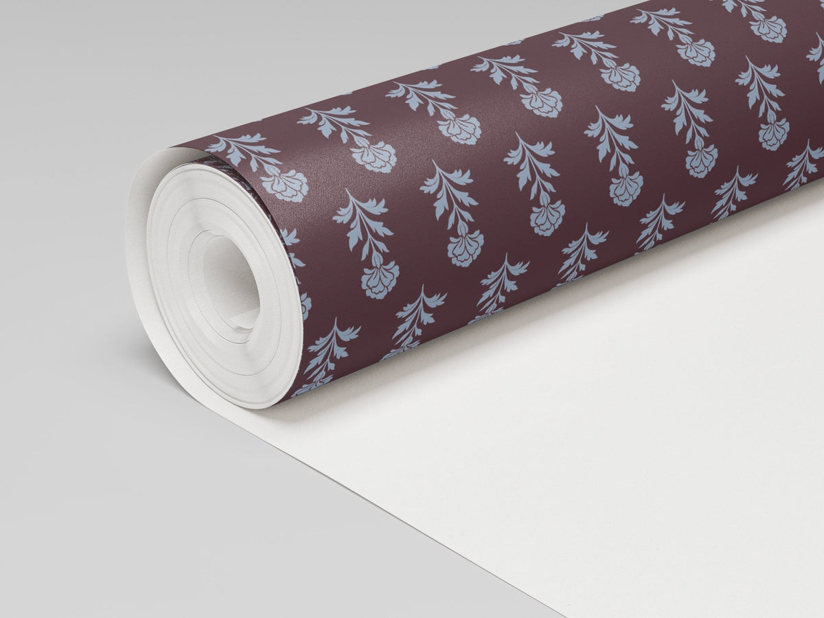 Classic Harmony Plum Motif Wallpaper - Lemon Park