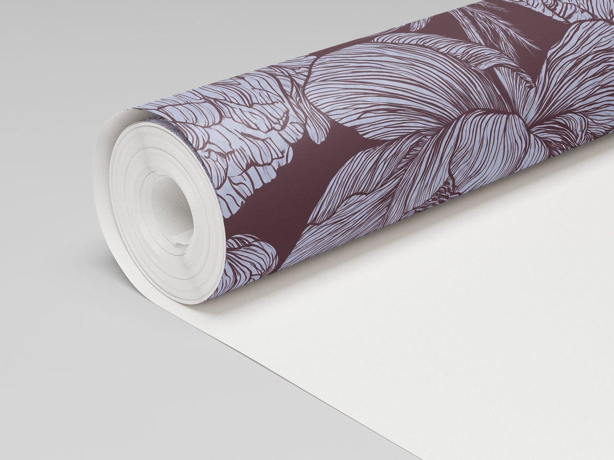 Classic Harmony Plum Peony Wallpaper - Lemon Park
