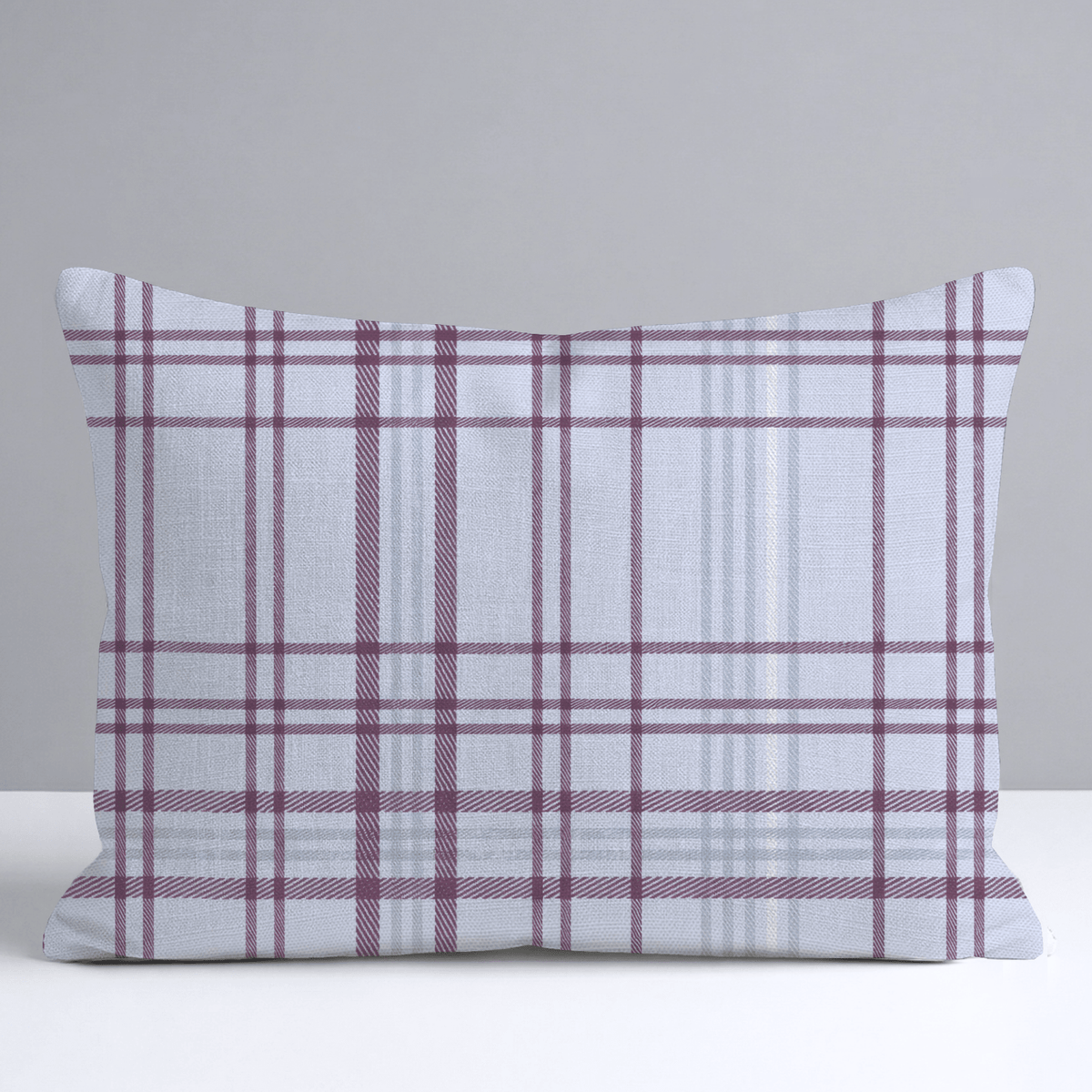 Classic Harmony Purple Plaid Throw Pillow - Lemon Park