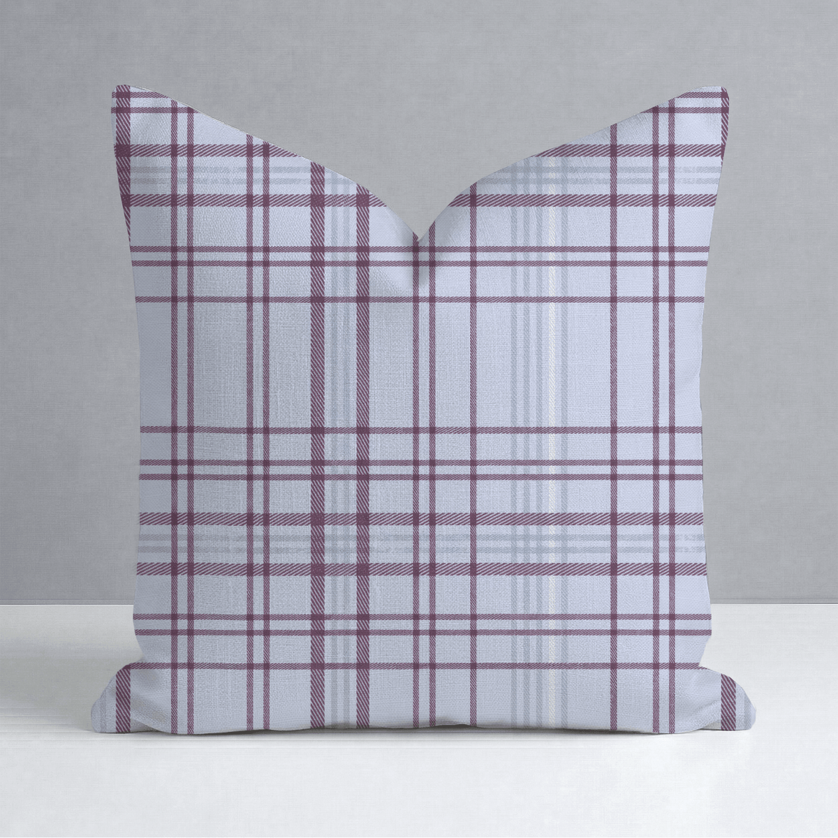 Classic Harmony Purple Plaid Throw Pillow - Lemon Park