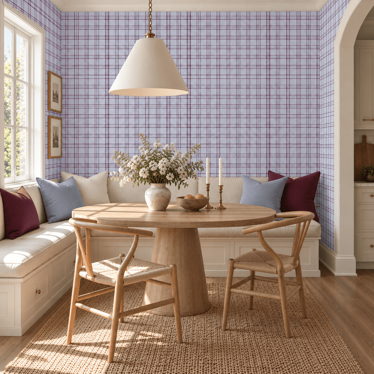 Classic Harmony Purple Plaid Wallpaper - Lemon Park
