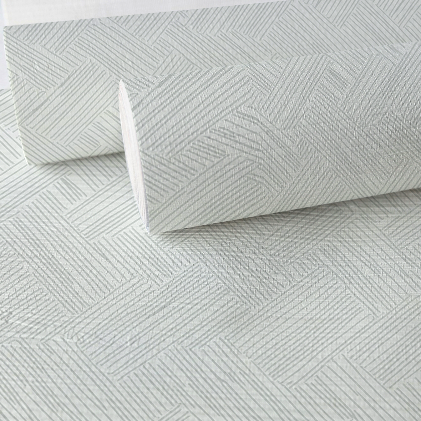 Classic Sage Faux Grasscloth Wallpaper