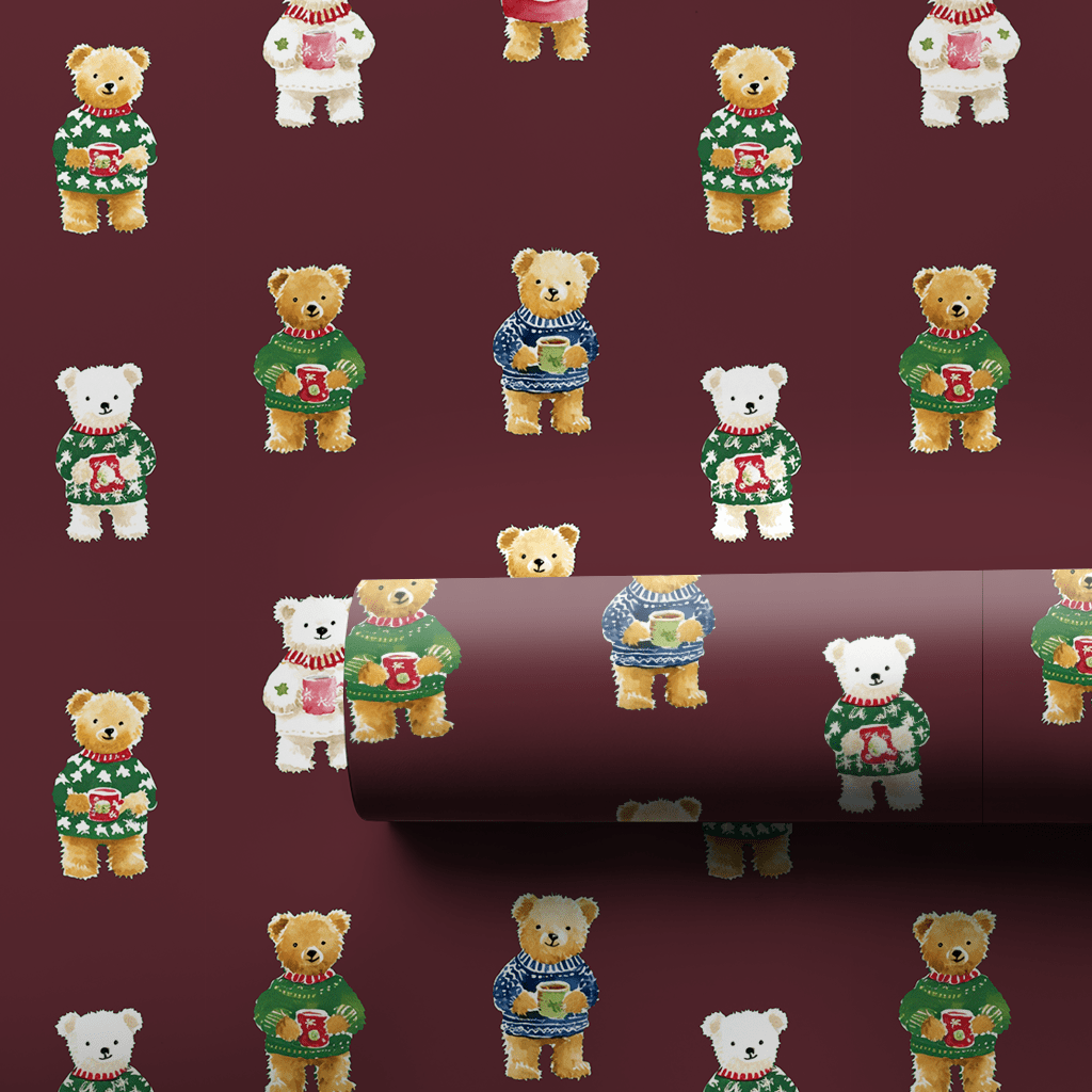 Claudey Bear - Wrapping Paper - Lemon Park
