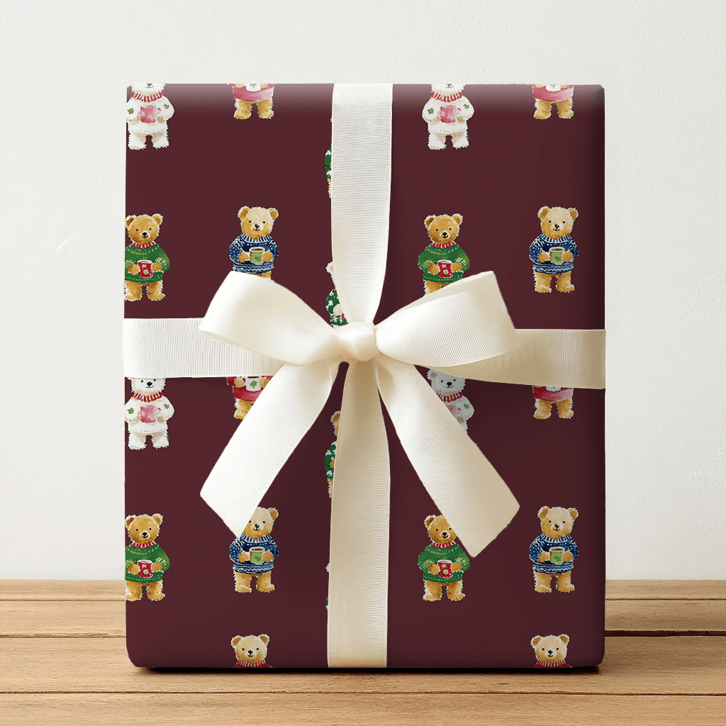 Claudey Bear - Wrapping Paper - Lemon Park