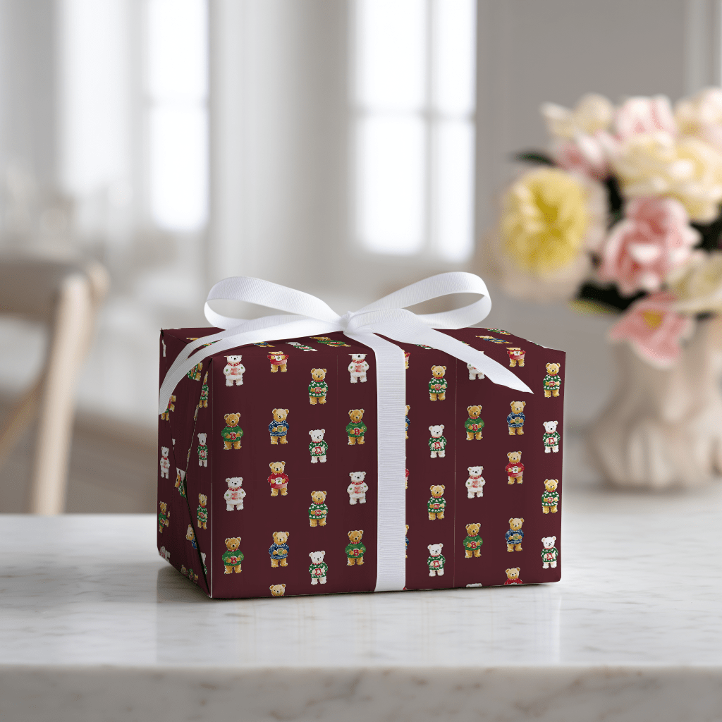 Claudey Bear - Wrapping Paper - Lemon Park