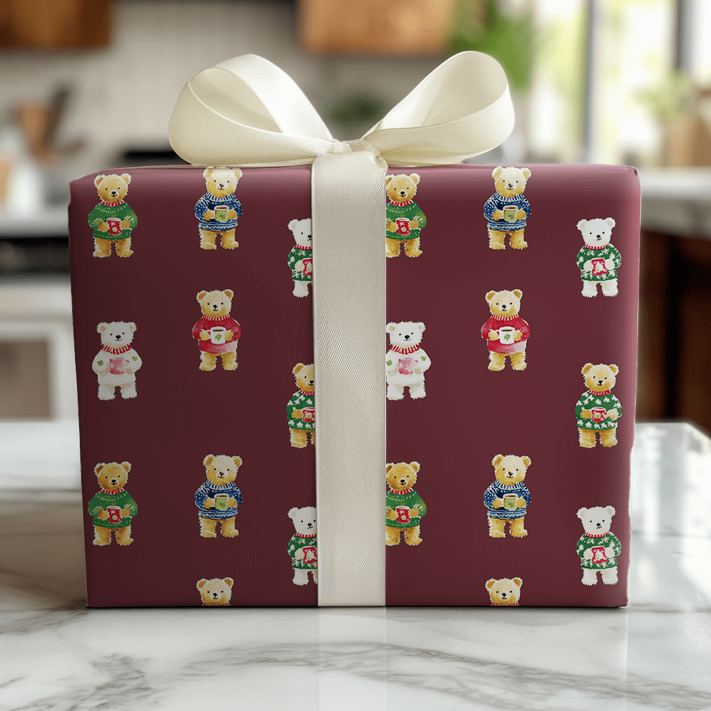 Claudey Bear - Wrapping Paper - Lemon Park
